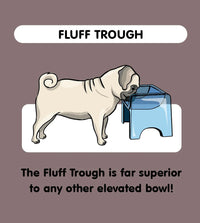 Thumbnail for Fluff Trough Raised Feeder with removable silicone insert