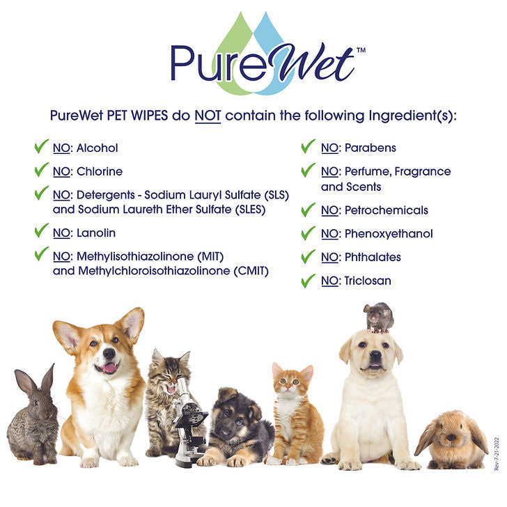 Cruelty free hypoallergenic pet wipes for dogs