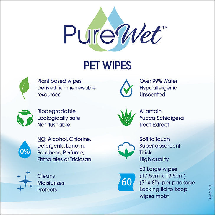 Cruelty free hypoallergenic pet wipes for dogs