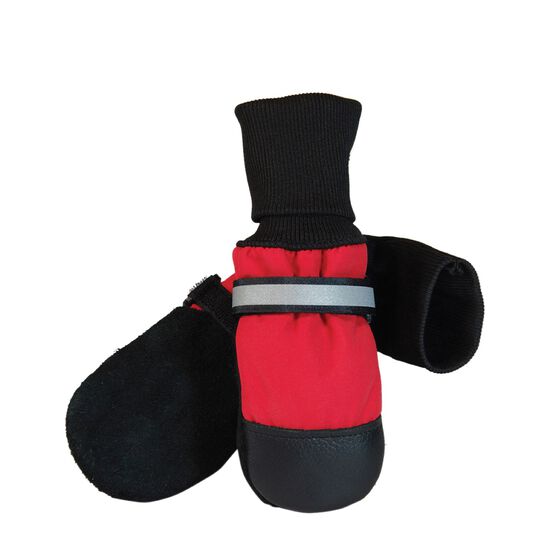 Muttluks dog winter boots protecting paws from salt, ice, and snow