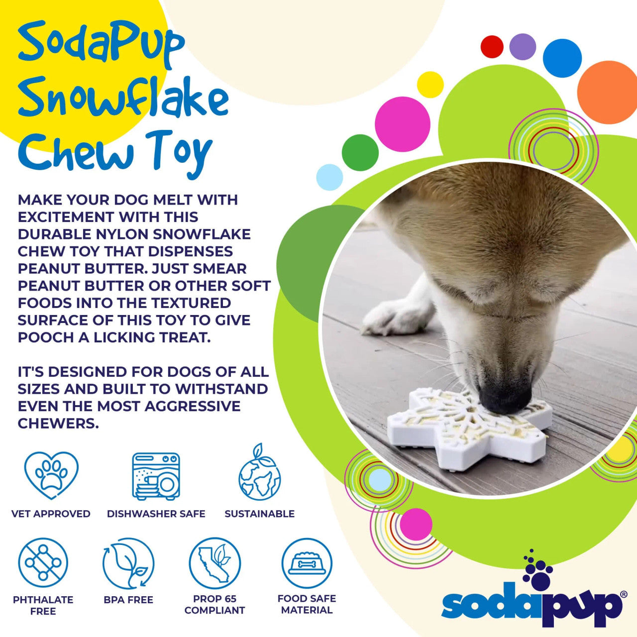 Sodapup Snowflake durable nylon dog chew