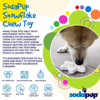 Thumbnail for Sodapup Snowflake durable nylon dog chew