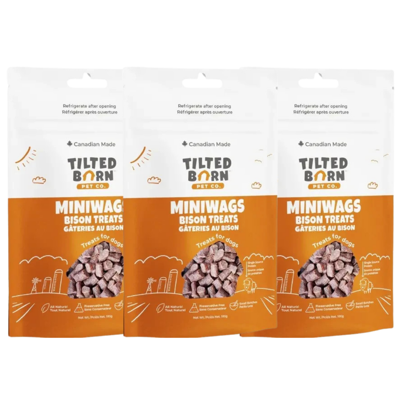 Tilted Barn Canadian Bison Miniwags Treats