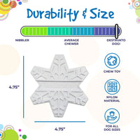 Thumbnail for Sodapup Snowflake durable nylon dog chew