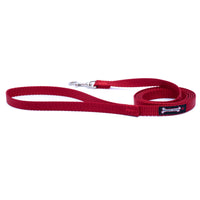 Thumbnail for Red nylon dog leash with metal clasp