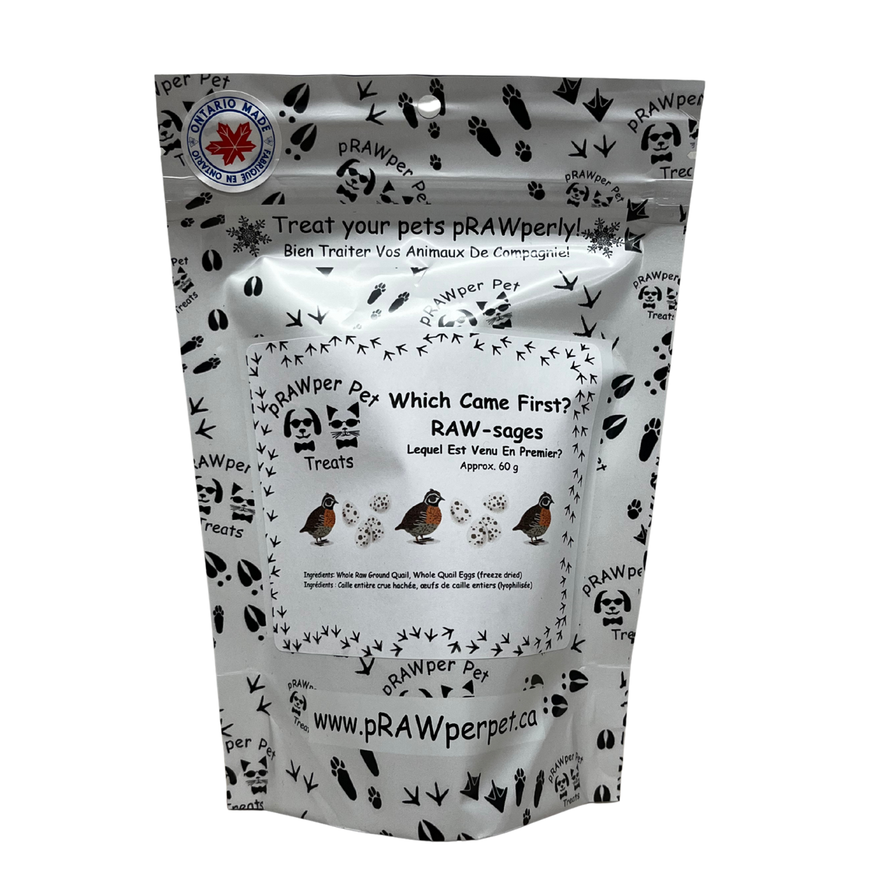 pRAWper Pets - What Came First? RAW-sages - 50g