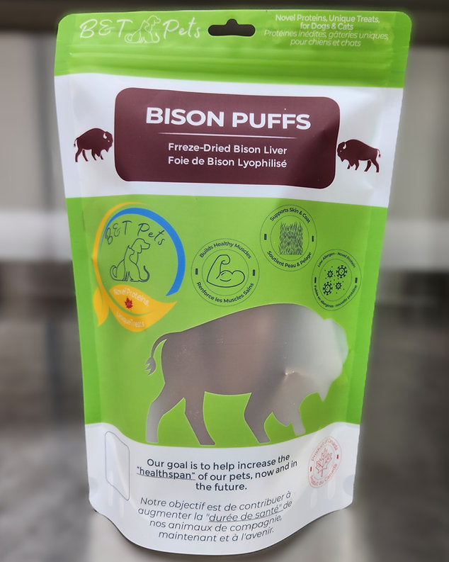 B&T Pets - Bison Puffs 100g
