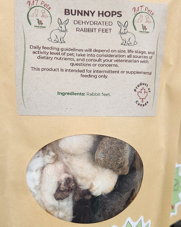 B&T Pets - Bunny Hops (rabbit feet) 100g