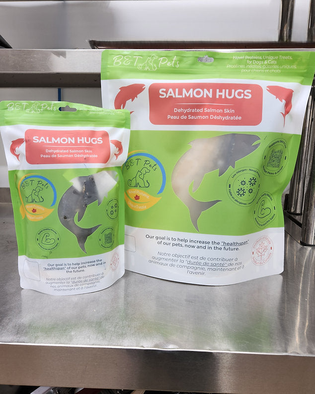 B&T Pets - Salmon Hugs (Salmon Skin) 100g