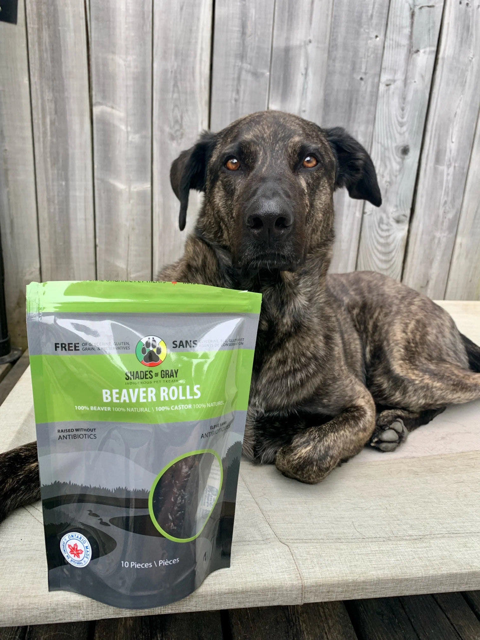 Shades of Gray Beaver Roll Pet Treats