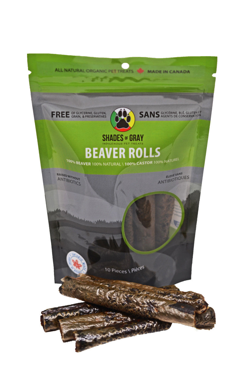 Shades of Gray Beaver Roll Pet Treats