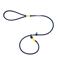 Thumbnail for Black & Yellow Biothane slip lead dog leash with Yellow accent tips and metal O-ring