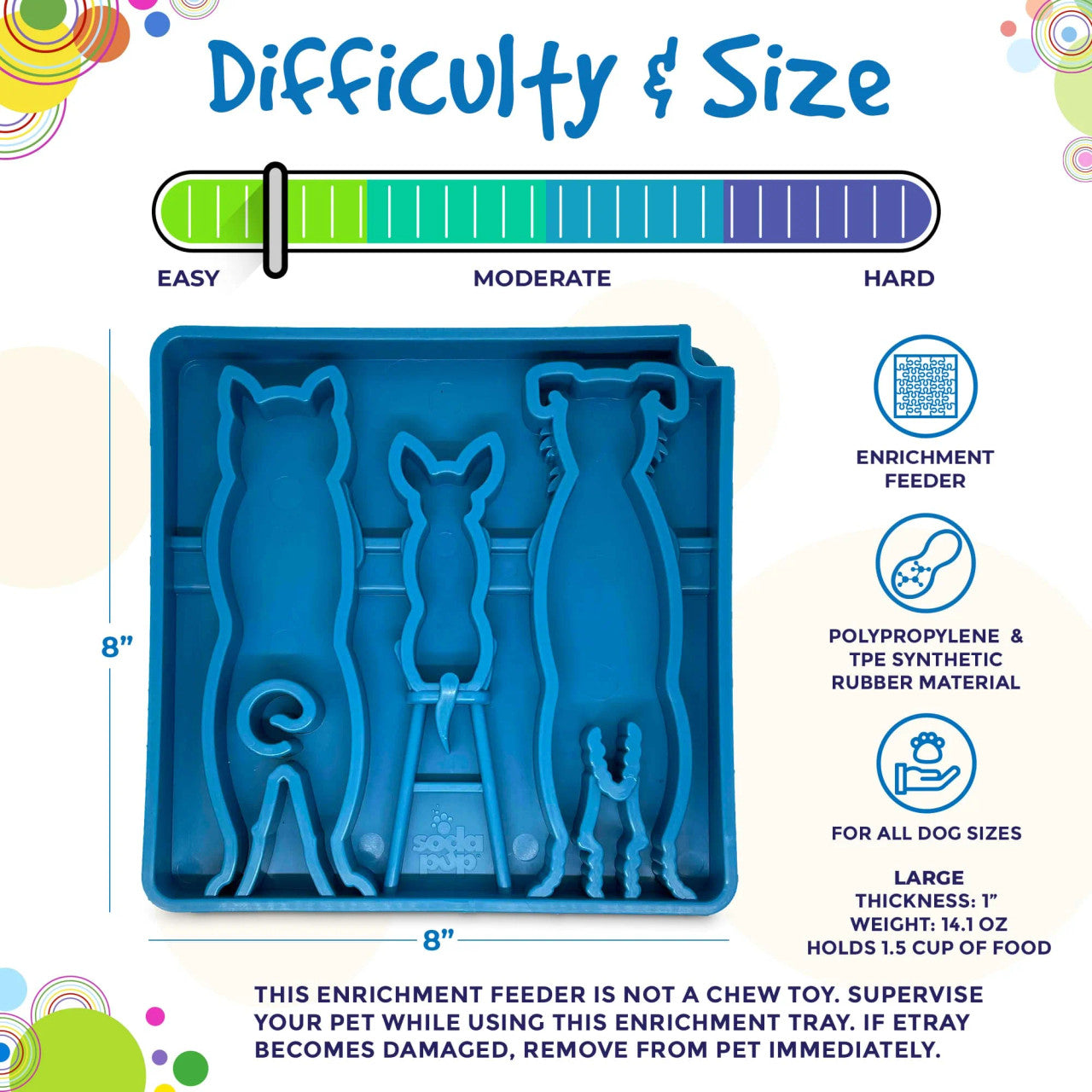SodaPup ETray Waiting enrichment bowl.