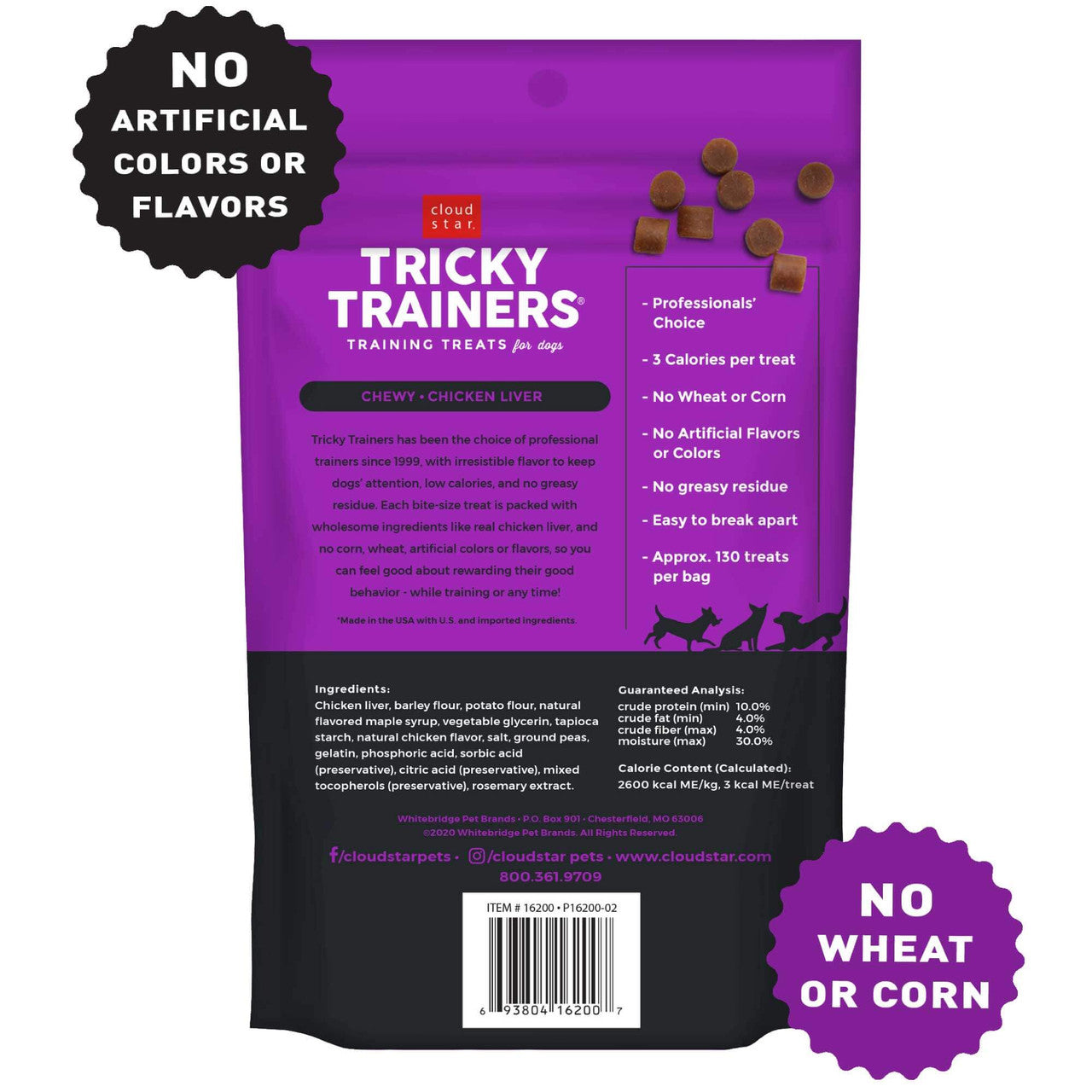 Cloud Star Tricky Trainers Soft & Chewy with Liver Dog Training Treats