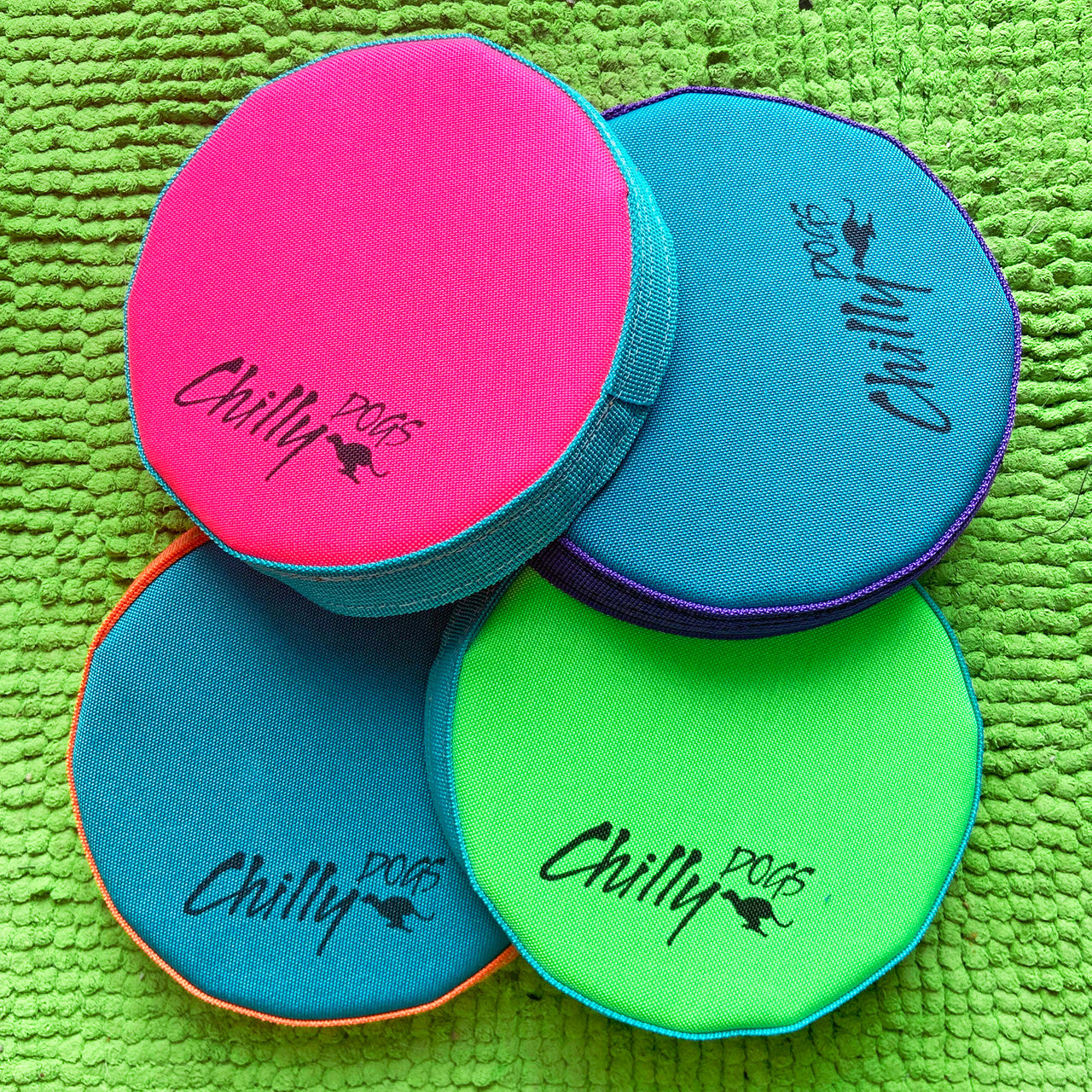 Pile of Chilly Dogs Frisbees