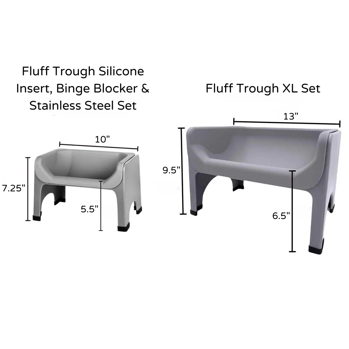 Fluff Trough SET - Raised Feeder - Small