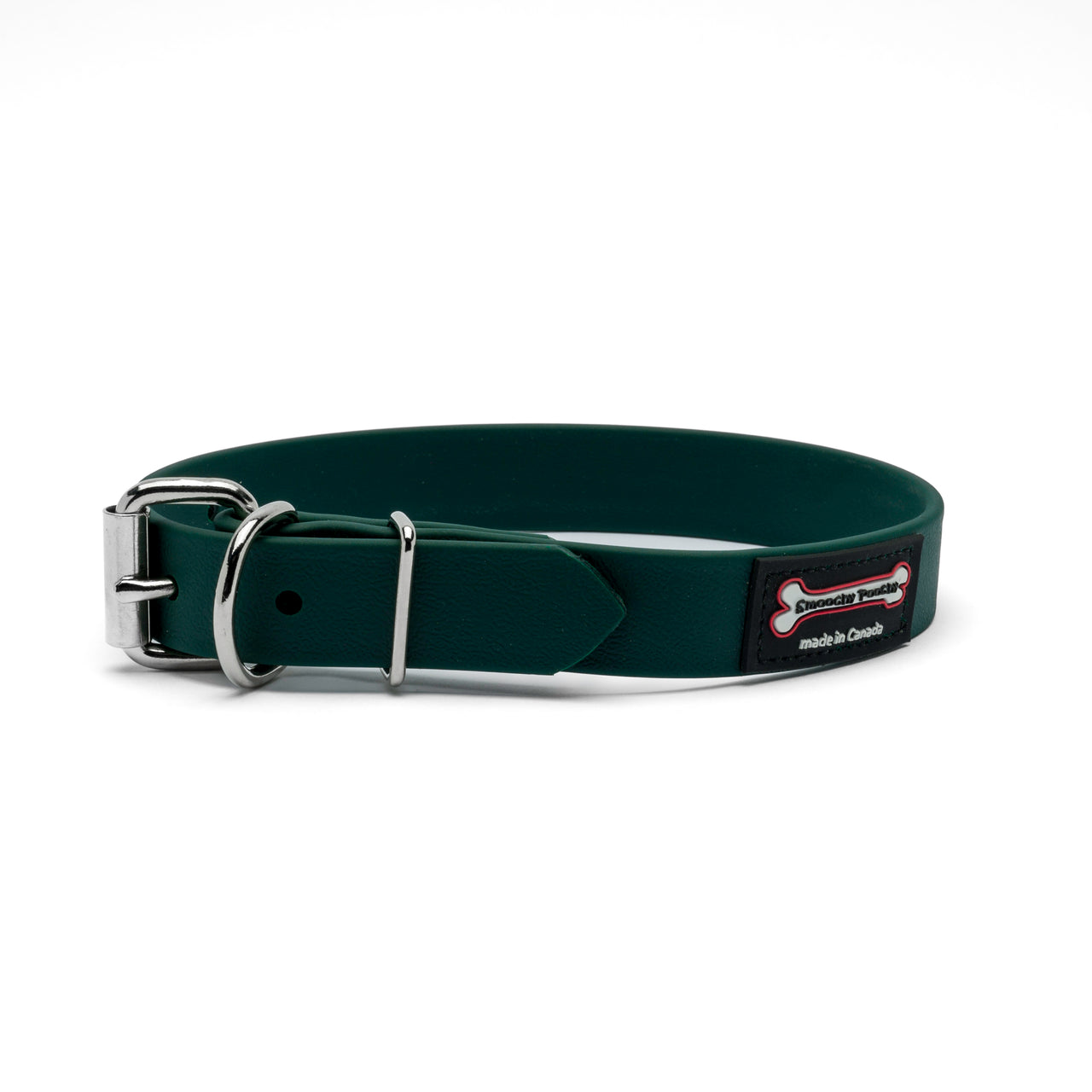 Jaguar Polyvinyl dog collar with roller buckle and metal D-ring