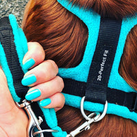 Thumbnail for Perfect Fit Harness fleece leash in turquoise