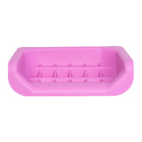 Thumbnail for Fluff Trough set in small size, featuring a pink silicone design with multiple compartments for organized storage.