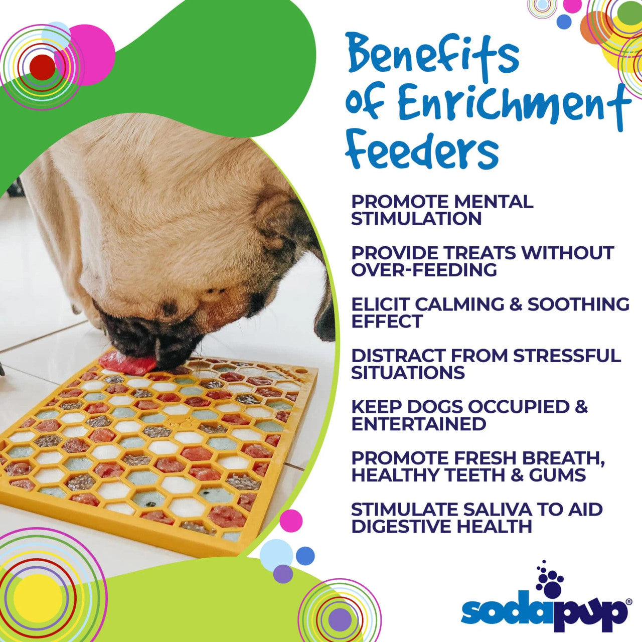 SodaPup Enrichment Lick Mat Honeycomb