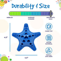 Thumbnail for Sodapup durable chew toy starfish for interactive feeding and chewing