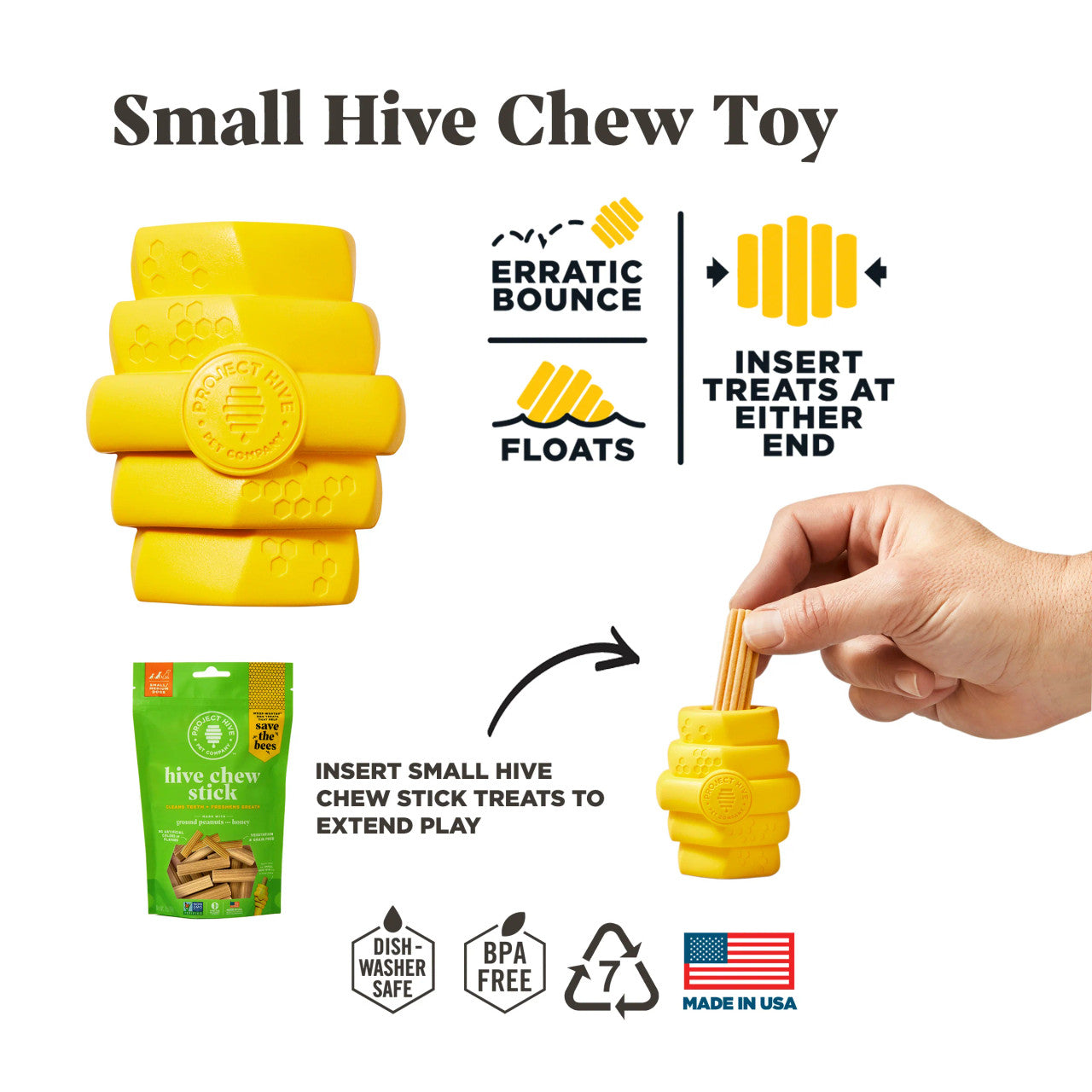 Hive Durable Chew Toy for Small Dogs