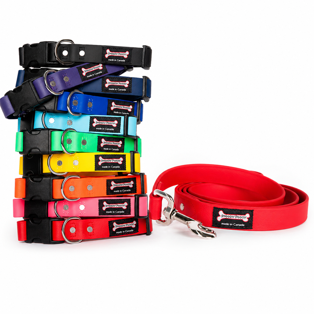 BUNDLE & SAVE! Smoochy Poochy Collar & Leash - 5/8" width, SMALL