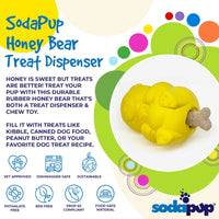 Thumbnail for SodaPup Honey Bear Treat Dispensing Toy