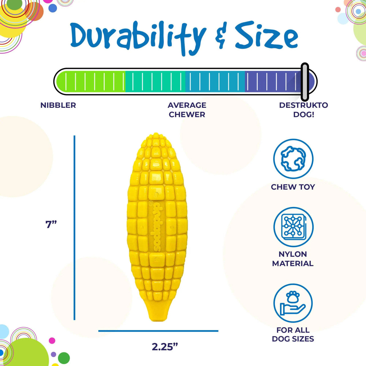 SodaPup Corn Cob Lick/Chew Toy