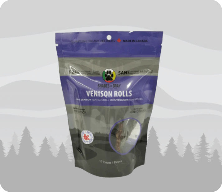 Venison Rolls - Shades of Gray Indigenous Pet Treats