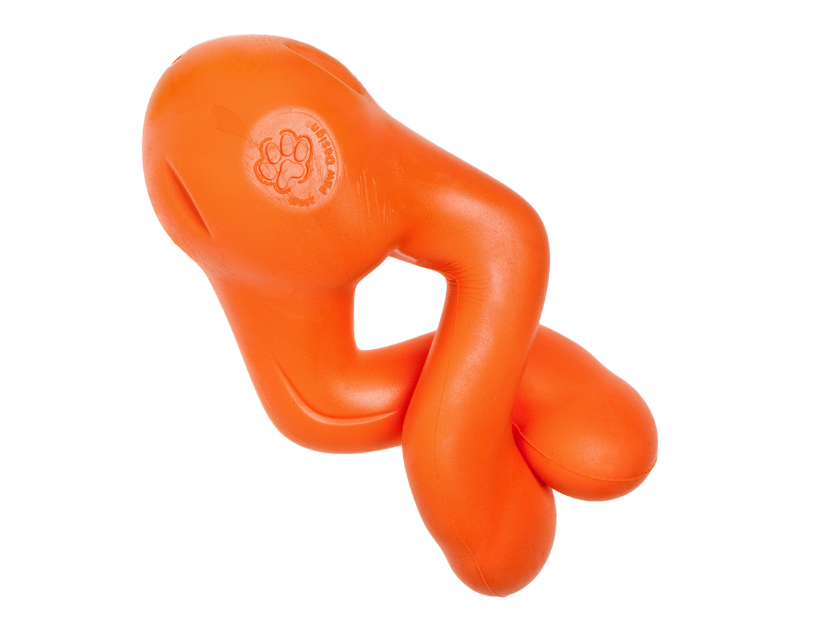 West Paw Tizzi dog toy in Tangerine