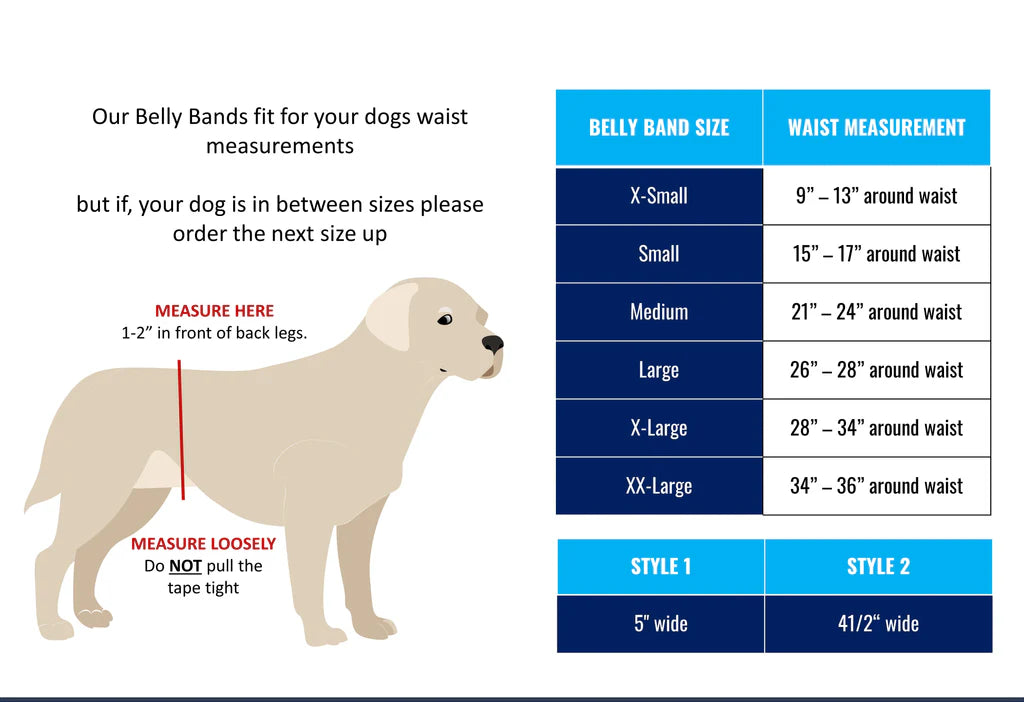 Jack & Jill Male Dog Belly Band Wrap