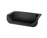 Thumbnail for Fluff Trough set raised feeder in black with a sleek, modern design and extra silicone insert for stability.