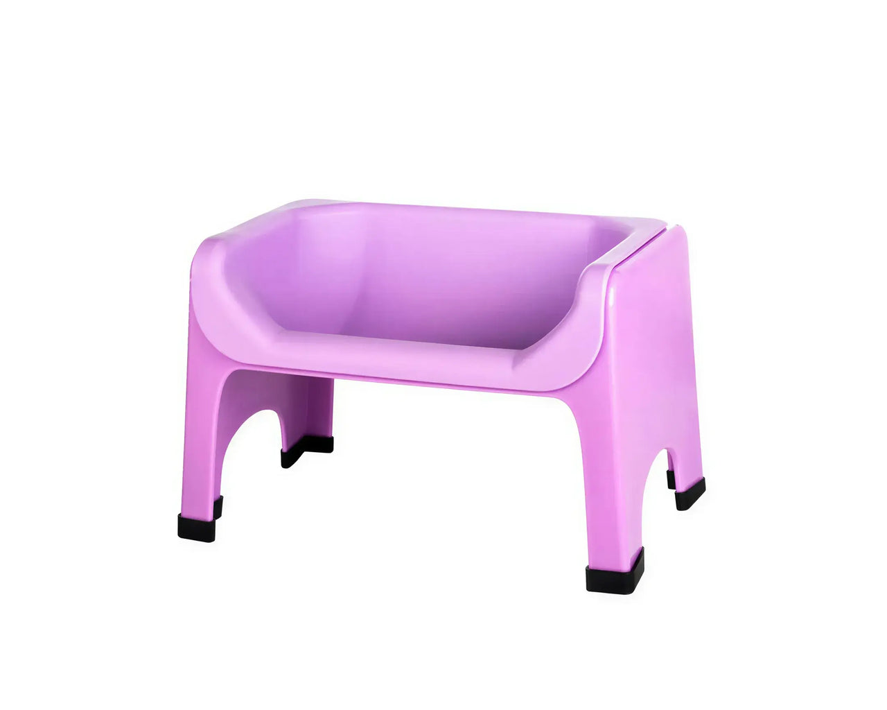 Fluff Trough set in pink, small raised feeder with a sturdy design and non-slip base.