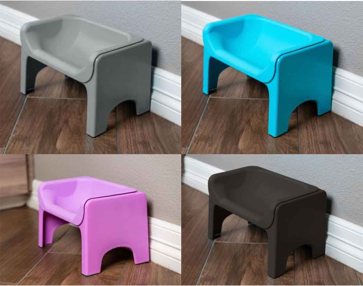 Fluff Trough Raised Feeder with removable silicone insert