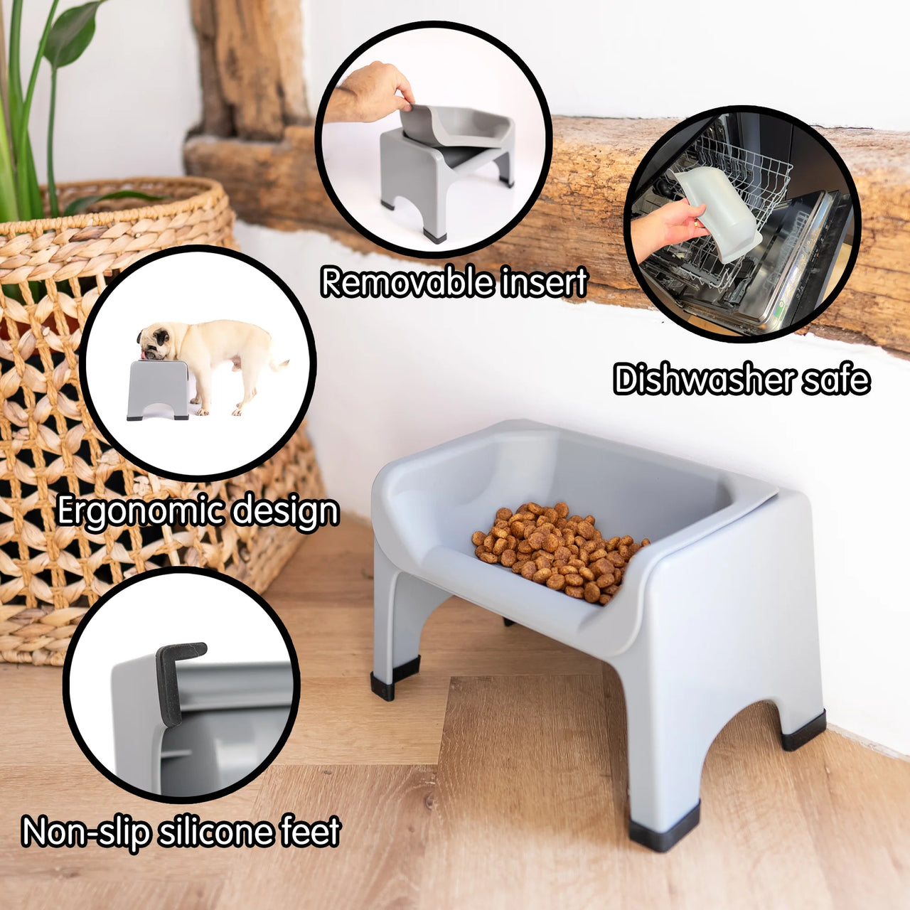 Fluff Trough SET - Raised Feeder - Small