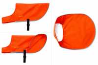 Thumbnail for Chilly Dogs high-visibility vest in bright orange in 4 sizes, featuring adjustable straps and a reflective trim for safety.