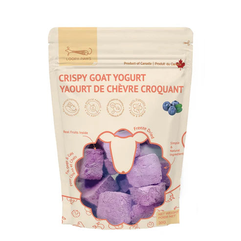 Loopy Paws - Crispy Goat Yogurt Chunk - Blueberry