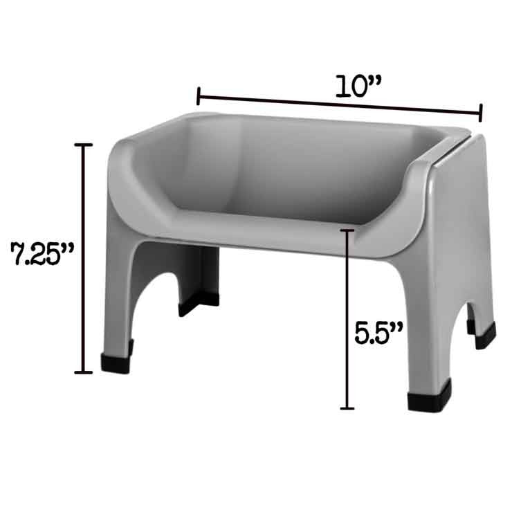 Fluff Trough Raised Feeder with removable silicone insert