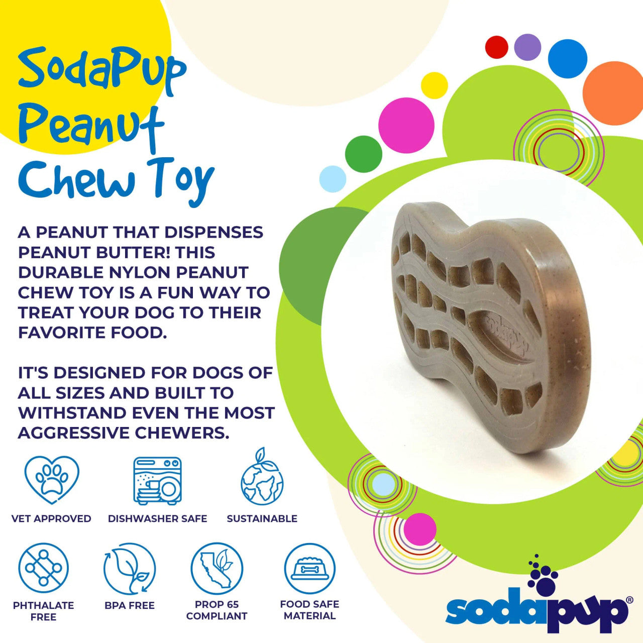 Sodapup Dog Toy peanut butter dispenser